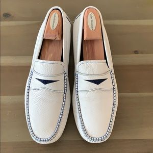 Men’s Donald Pliner white leather Loafers